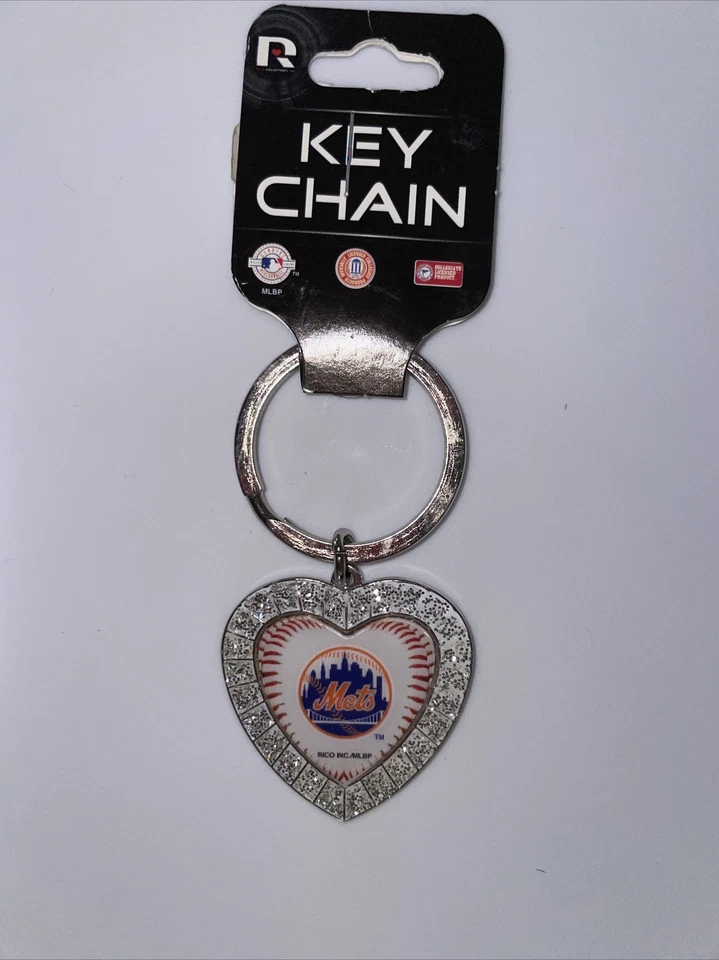 MLB Mets Heart Shaped Key Chain - Image 1 of 3