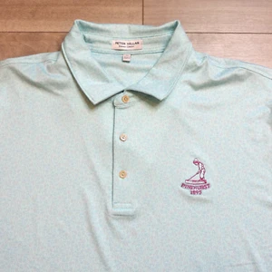 Peter Millar Shirt Mens XL Blue Summer Comfort Dazed Transfused Polo Pinehurst - Picture 1 of 10