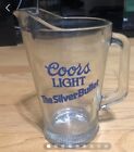 Vintage Heavy Glass Clear Coors Light The Silver Bullet Beer Pitcher