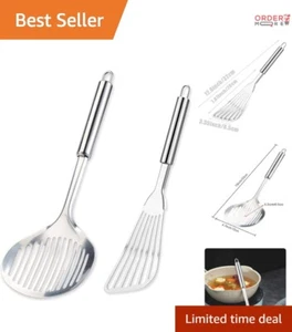 Elegant Nylon Fish Turner Spatula Set of 2 - Perfect for Frying & Serving - Picture 1 of 9