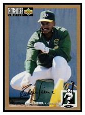 1994 Collector's Choice Gold Signature Ruben Sierra  Oakland Athletics #258