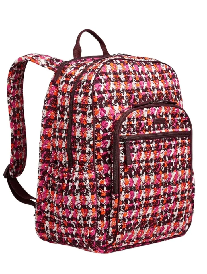 Vera Bradley Houndstooth Tweed Campus Tech Backpack Laptop Bag 18198i13