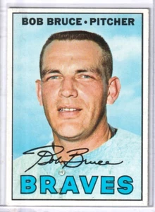 Bob Bruce 1967 Topps Baseball Card #417-Atlanta Braves - Picture 1 of 2