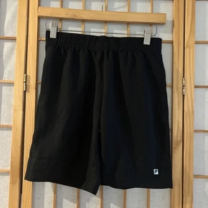 New Fila boys tennis shorts kids black small boys 7 pockets drawstring sport - Picture 1 of 3