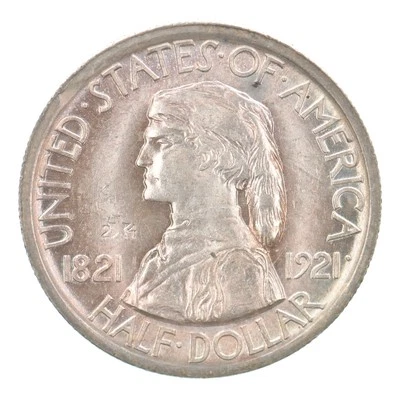 1921 2x4 2*4 Missouri Commemorative Half Dollar Beautiful Tone *0247 - Image 1 of 3
