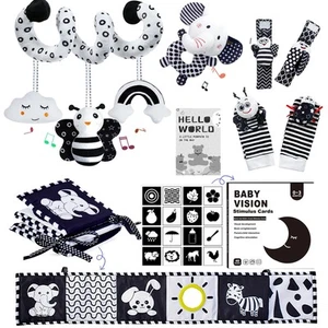 Black and White Sensory Toys for Babies,Montessori Toys for Babies,High Contr... - Picture 1 of 7