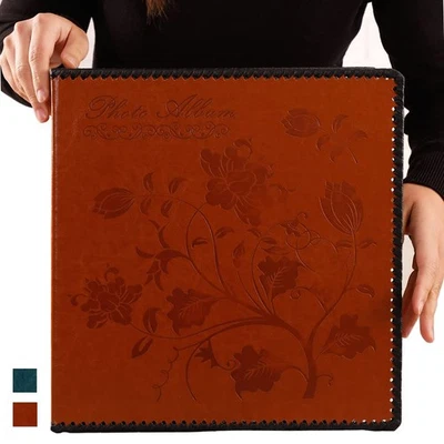 Photo Album Adhesive, Huge Magnetic -Stick Page Picture Album with Leather Vi... - Image 1 of 4