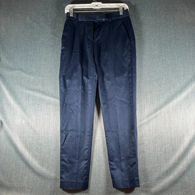 Женские брюки Brooks Brothers размер 0 темно-синие Advantage Chino эластичные хлопковая смесь - Изображение 1 из 4