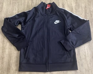 Nike Full Zip Track Jacket Boys Large (5-6 Years) Pockets Black - Picture 1 of 10