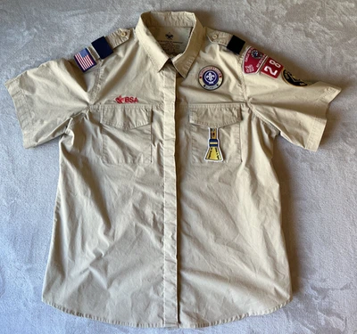 Mujer Damas Boy Scouts of America Caqui Manga Corta Ventilada Uniforme Camisa 1XL Foto 1 de 4