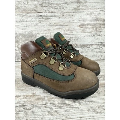 Botas de campo Timberland marrón nobuck/verde para niños pequeños talla 12 Foto 1 de 4