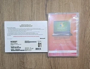 Microsoft Windows 7 SP1 Home 64 Bit OEM System Builder Pack *used* - Picture 1 of 1