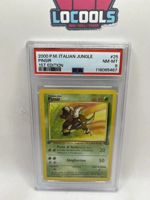 2000 POKEMON JUNGLE PINSIR 25 PSA 8 Near Mint 1st Edition Italian - Image 1 of 2