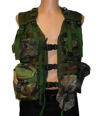 Niederl. Armee Taktische Weste MOLLE + 5 Taschen Woodland Tarn DPM Einsatzweste - Bild 1 von 4