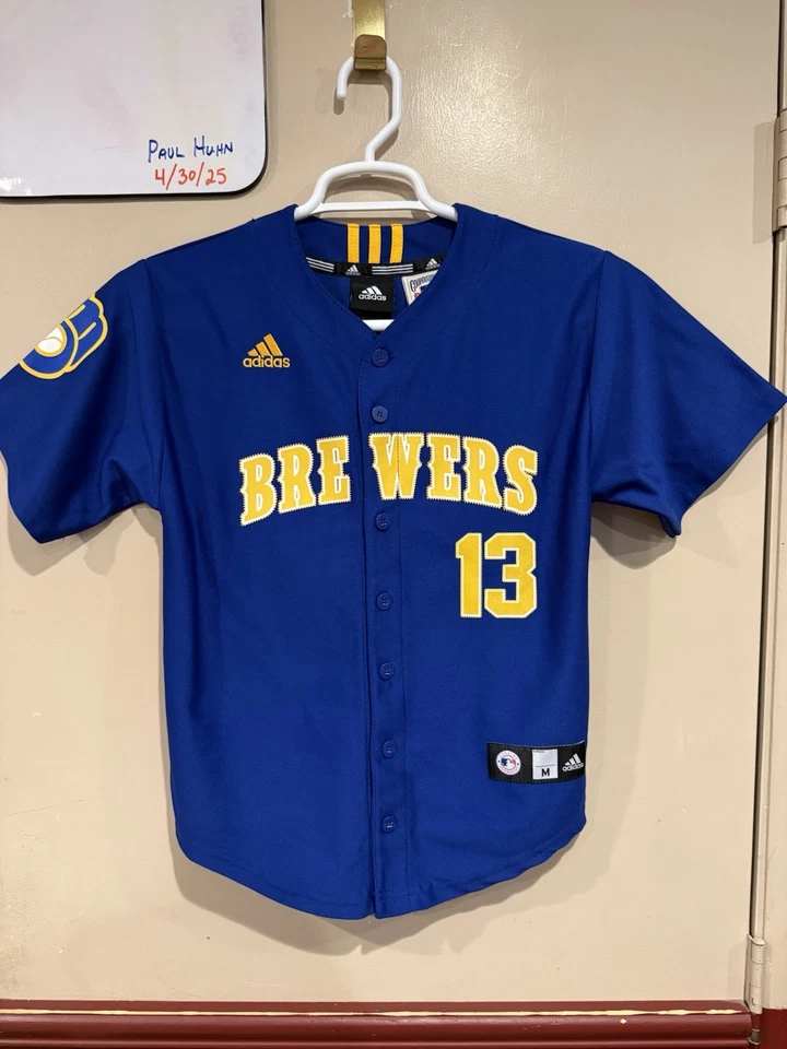 Adidas Milwaukee Brewers Zack Greinke Jersey — Size Youth Medium  (10-12) - Image 1 of 4