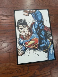 Impresión artística en lienzo de Superman lata enmarcada - Imagen 1 de 17