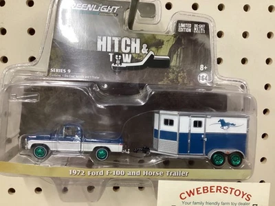 1:64 Greenlight 1972 Ford F-150 and horse trailer CHASER - Image 1 of 2