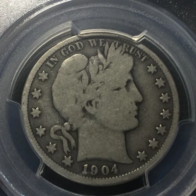 1904-S  PCGS  G-6  Barber Half Dollar   LY and part of IT   Looks VG - Image 1 of 4
