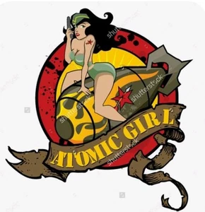 SEXY PIN UP GIRL RAT ROD HOT ROD RAT FINK BIKER MOTORCYCLE TOOLS GUNS STICKER - Bild 1 von 1