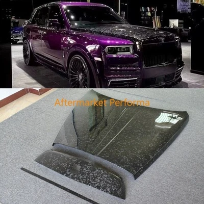 FITS FOR ROLLS ROYCE CULLINAN FORGE CARBON FIBER FRONT HOOD BONNET SCOOP COVER - Image 1 of 4