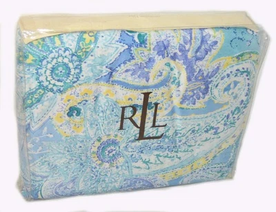 RALPH LAUREN Ямайка синий пейсли полный юбка новый 1-го качества $135 кровать юбка - Изображение 1 из 4