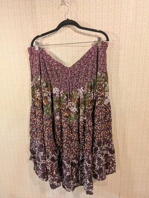 Falda hippie vintage escoba M núcleo de cabaña corbata cintura en niveles bruja Foto 1 de 4