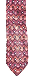 Vito Rufolo Mens Red Blue Black Diamond Silk Necktie Neck Tie New      - Picture 1 of 3