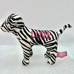 Victoria’s Secret ROSA Negro Blanco Estampado Cebra Peluche Perro Coleccionable Raro - Imagen 1 de 7