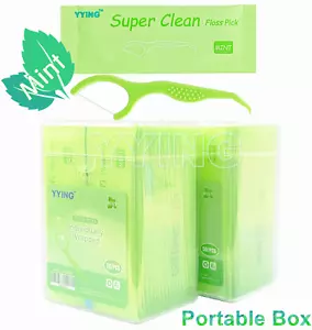 Hilo dental portátil 100 CT envuelto individualmente sabor menta hilo dental - Imagen 1 de 13