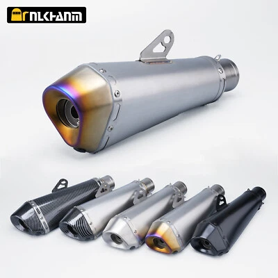 Slip-on 51mm 2" Universal Moto Silenciador Escape Tubo Puntas Traseras 370mm Foto 1 de 4