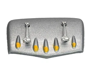 1/64 DCP PARTS SILVER PETERBILT 379 5 LIGHT W/ SQUARE HORNS RAISED ROOF CAP - Picture 1 of 3