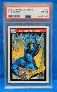 1990 MARVEL UNIVERSE # 46 THE BEAST PSA 8 NM-MT # 98827595 - Picture 1 of 2