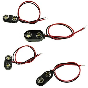 PP3 9v Battery Leads 4 Types inc. Heavy Duty Connector UK SELLER - Picture 1 of 9