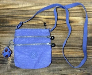 Kipling Small Darold Bag Purple With Monkey Gorilla Charm Crossbody Shoulder Bag - Picture 1 of 10