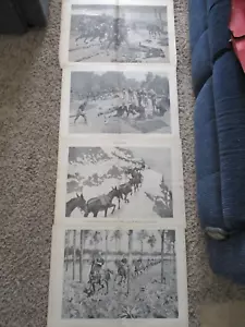 4 F REMINGTON DBL. PG. 1886-1901 ENGRAVING PRINT SOLDIERS SILVER MINE COLORADO - Picture 1 of 5