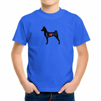 Camiseta gráfica Love Basenji Dog Lover niños pequeños jóvenes Bush africano sin ladridos Foto 1 de 4