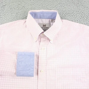 Hickey Freeman Shirt Mens Medium Pink Business Office Casual Classic Travel - Picture 1 of 15