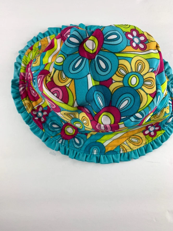 Baby Hat Koala Kids Girls Sun Hat Turquoise Blue /Multi Color Flowers18-14 M /2T - Image 1 of 4