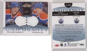2013-14 Fleer Showcase White Hot Strap /2 Ryan Nugent-Hopkins Taylor Hall #U-NH