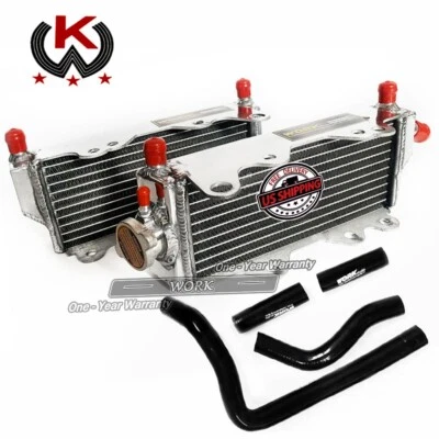 Fit HONDA CR250R CR250 R 1992-1996 1993 1994 1995 Aluminum Radiator &Black Hose - Image 1 of 4