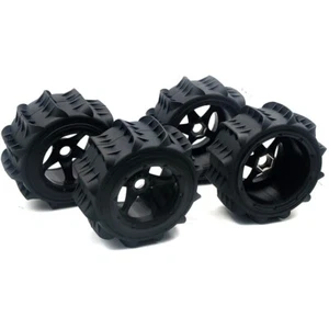 Sand Wheel Tire 4PCS 24mm IN US For 1/5 HPI baja 5B Kraton 8s Losi DBXL-E 2.0 RC - Picture 1 of 5