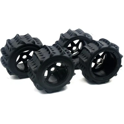 Sand Wheel Tire 4PCS 24mm IN US For 1/5 HPI baja 5B Kraton 8s Losi DBXL-E 2.0 RC - Image 1 of 4