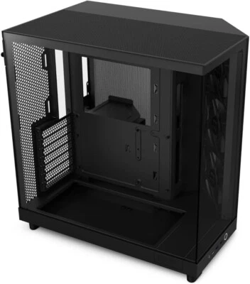 NZXT H6 Flow, Compact Dual-Chamber Gaming PC Case Tempered Glass Black 3x 120mm - Image 1 of 4