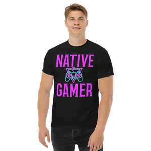 Native American NATIVE GAMER 1 S-5xl Men's classic tee - Picture 1 of 9