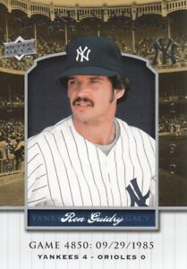 2008 Upper Deck Yankee Stadium Legacy Collection Baseball #4850 Ron Guidry