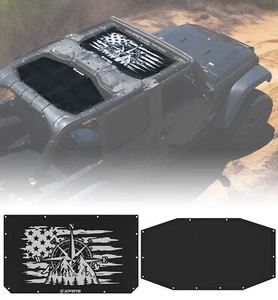 Sun Shade Mesh Top Sunshade UV Protection for 2018-2024 Jeep Wrangler JL 4 Door - Foto 1 di 9