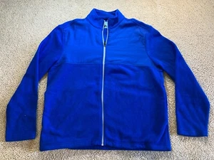 PGA Tour Mens Size M Fleece Jacket Golf Full Zip Polyester Blue - Picture 1 of 9