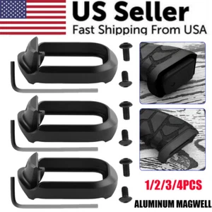 1-4X Aluminum Magwell for Glock G17/G22/G24/G31/G34/35/Poly80 Gen1/2/3/4 Hunting - Picture 1 of 15