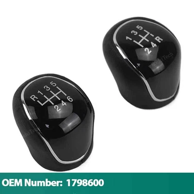 5/6 Car Gear Shift Knob Lever Stick Head for Ford S-Max C-Max Kuga Galaxy Mondeo - Image 1 of 4