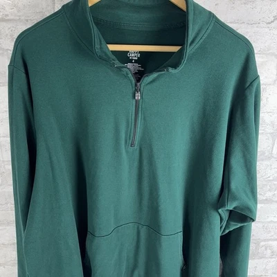 TORRID Happy Camper 1/4 Zip Pullover Sweatshirt Soft Fleece Stretch Green 4 4x - Image 1 of 4